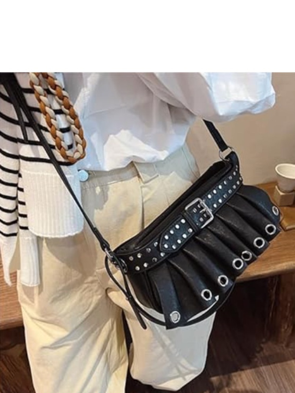 Retro Black Shoulder or Crossbody bag- like new condition